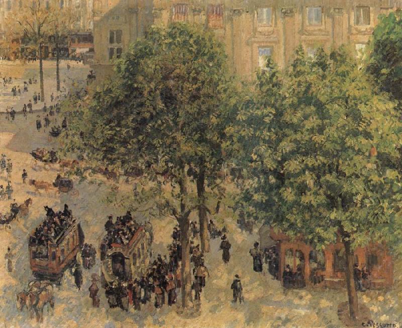 Camille Pissarro Place du Theatre Francais in Paris oil painting image